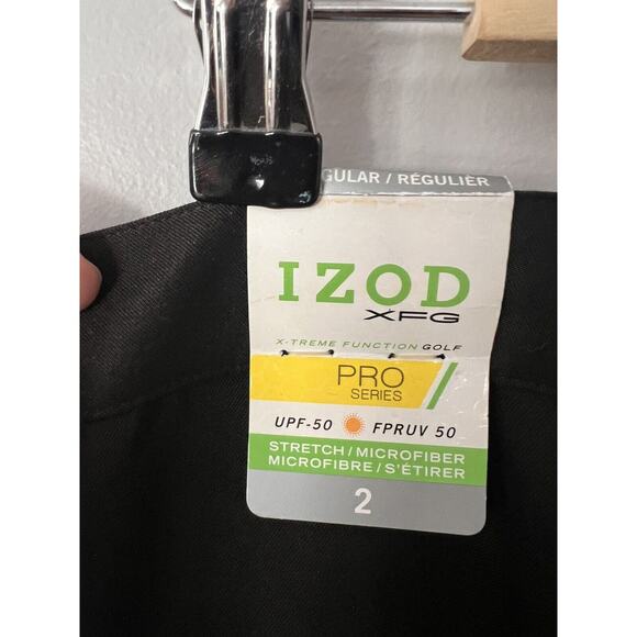 Izod XFG Black Stretch Microfiber Golf Pants Size 2 NWT UPF-50 - Picture 3 of 5